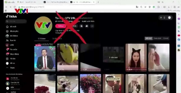 Nhiều trang ngang nhiên sử dụng logo, hình ảnh, tên gọi của VTV cho các mục đích bất hợp pháp. Ảnh: VTV