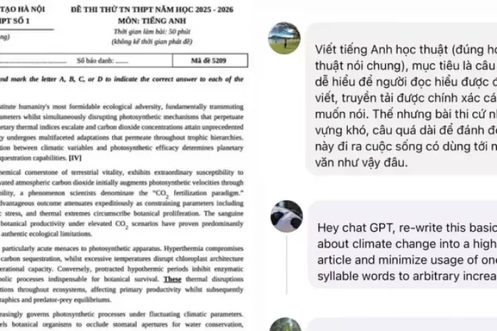 Tranh cãi về độ khó của bài Đọc hiểu tiếng Anh đề thi thử tốt nghiệp THPT 2026