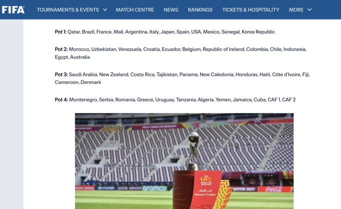 FIFA không đưa Việt Nam vào danh sách dự U17 World Cup 2026 - 1