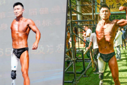 Người đàn ông mất một tay, một chân thi thể hình