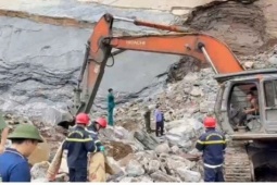 Hiện trường vụ sạt lở mỏ đá tại Thanh Hóa khiến 3 người tử vong