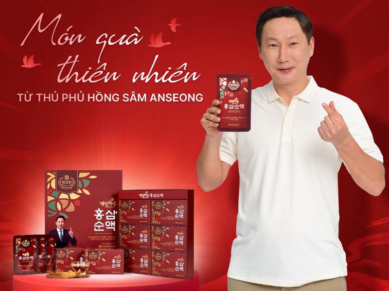 Nước hồng sâm Myeong Samwon nổi bật với bảng thành phần nguyên chất, không chứa phụ gia, an toàn cho người sử dụng.