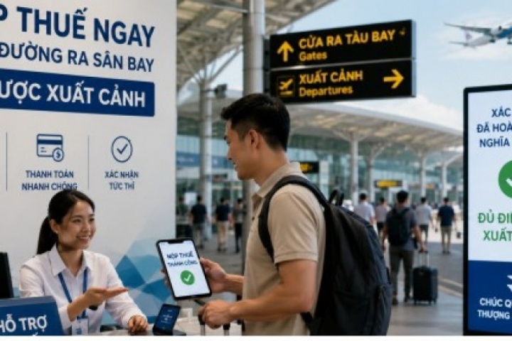 Có thể nộp thuế ngay trên đường ra sân bay để được xuất cảnh