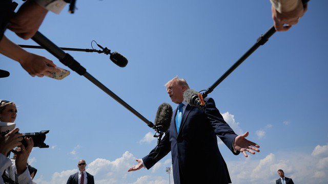 Tổng thống Mỹ Donald Trump tại căn cứ liên hợp Andrews, Maryland, ngày 20/5. (Nguồn: RT)