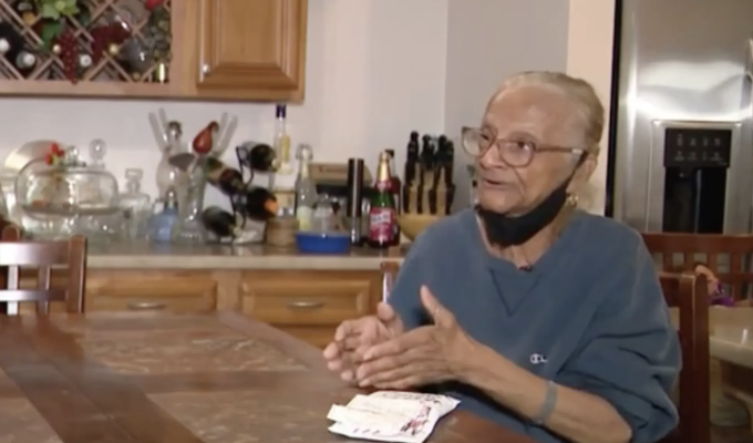 Bà Mildred Simoneriluto (76 tuổi, bang Pennsylvania) đánh mất tấm vé số trị giá 2,5 triệu USD mua vào tháng 5/2024. Ảnh: WTAE