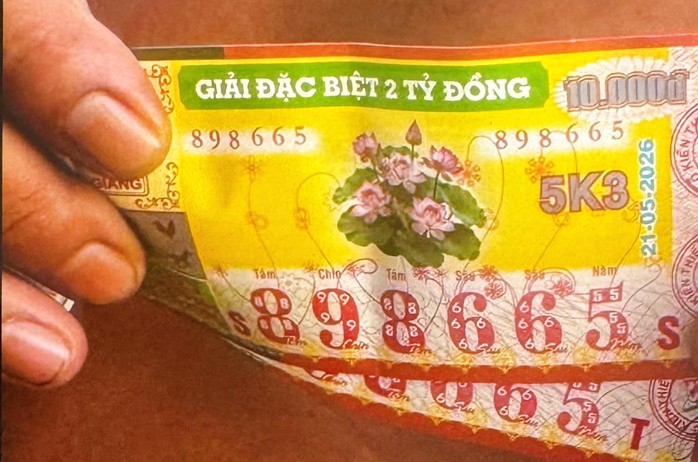 Giải độc đắc của vé số An Giang trúng tại TPHCM.