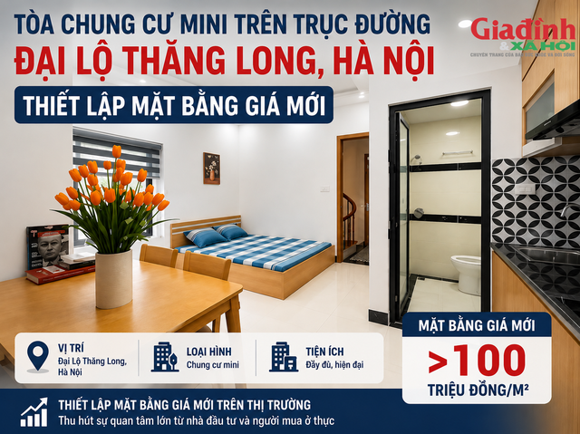 Giá tòa chung cư mini trên trục đường Đại Lộ Thăng Long thiết lập mặt bằng giá mới