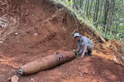 Mở đường khai thác gỗ, ‘đụng’ phải bom khủng
