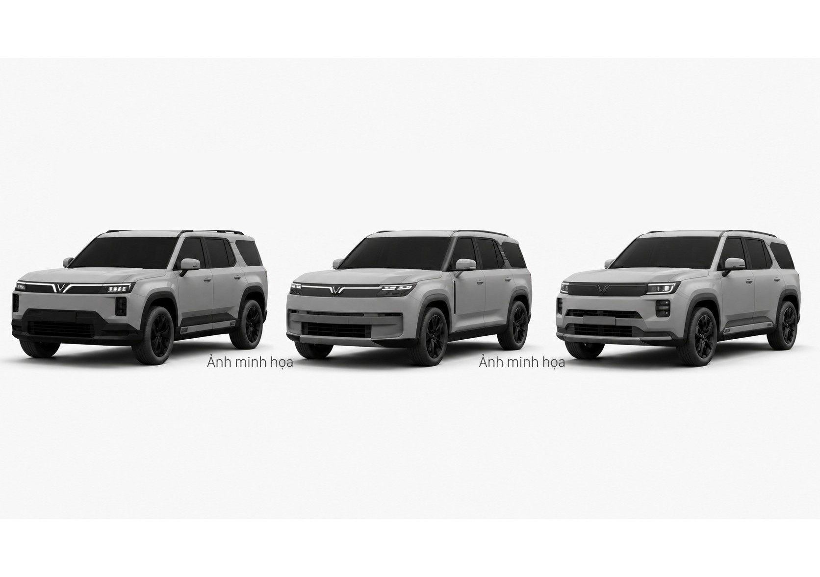 Đây là ba mẫu xe SUV hoàn toàn mới từ VinFast. 