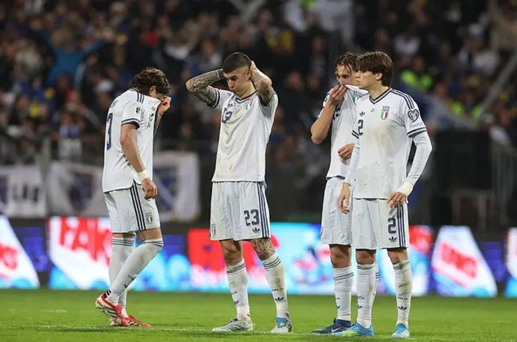 Italia không thể góp mặt 3 kỳ World Cup liên tiếp