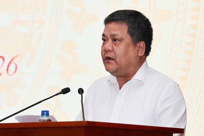 Ông Trần Phong, Bí thư Tỉnh ủy Khánh Hòa, phát biểu tại hội nghị. Ảnh: Minh Khuê