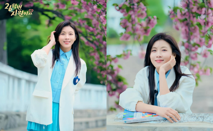 Bộ ảnh Ha Ji Won trong tạo hình nữ sinh, sẽ phát hành vào tháng 6, được chia sẻ nhiều trên Instagram, Facebook, Pann, Daum. Ảnh: 26th Grade Ji Won