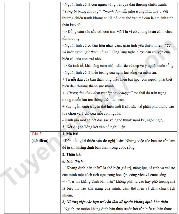 Đáp án môn Văn vào lớp 10 năm 2026 Đà Nẵng chính xác nhất - 4