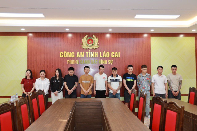 Các đối tượng trong vụ án. Ảnh: Công an tỉnh Lào Cai.