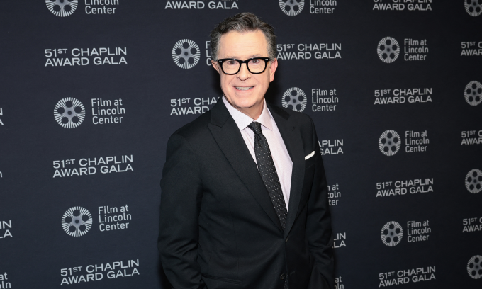Stephen Colbert tại thành phố New York, Mỹ hôm 27/4. Ảnh: AFP