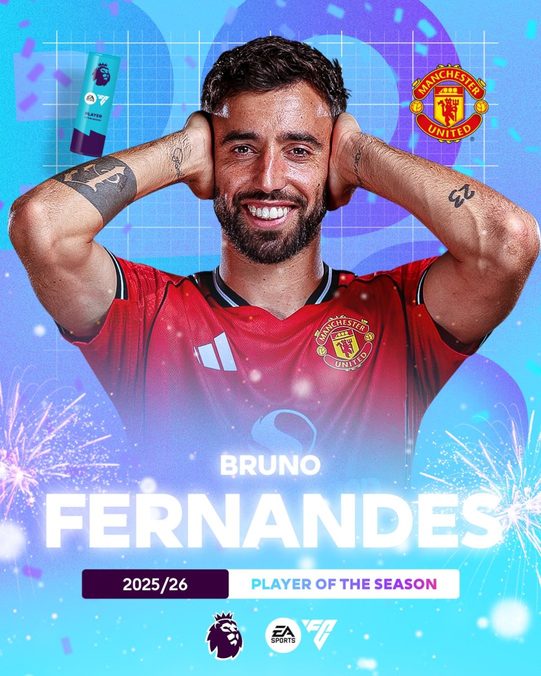 Bruno Fernandes nhận giải "Cầu thủ xuất sắc nhất năm"