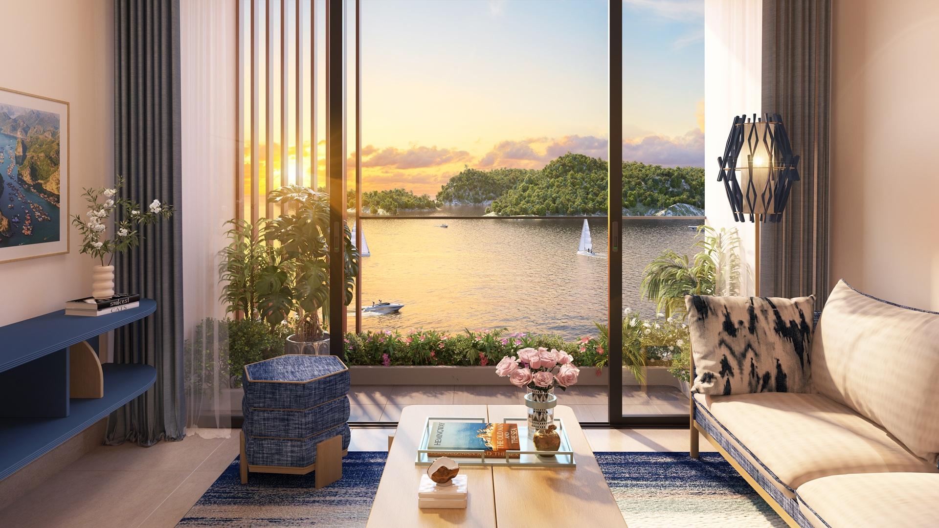 Căn hộ Thanh Long sở hữu tầm nhìn hướng biển. Ảnh: Sun Group.