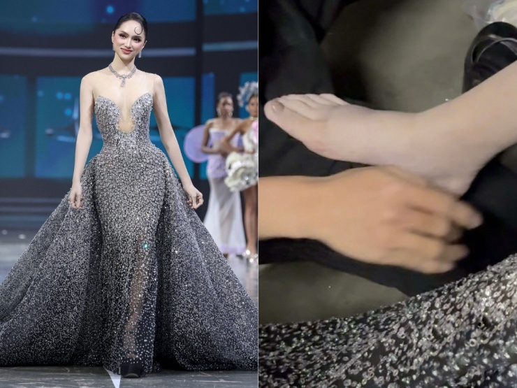 Hương Giang chăm đi giày 20 cm ở Miss Grand dù chân sưng phù - 1