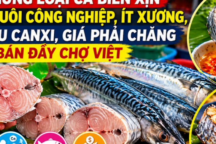 Những loại cá biển xịn, khó nuôi công nghiệp, ít xương, giàu canxi, giá phải chăng bán đầy chợ Việt