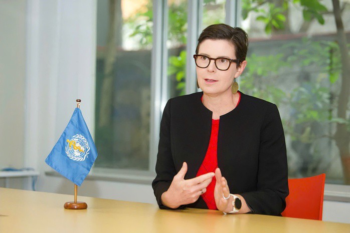 Tiến sĩ Angela Pratt đánh giá cao sự chủ động của Việt Nam trong chuẩn bị ứng phó nguy cơ Ebola. Ảnh: Phạm Hằng