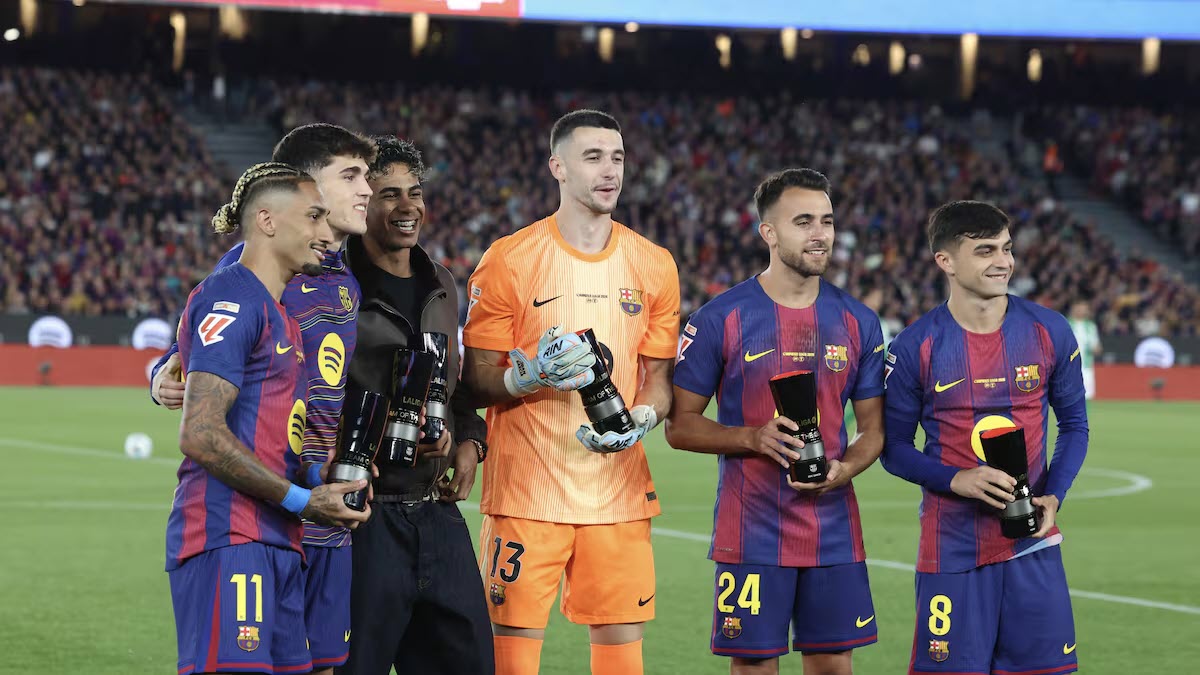 6 cầu thủ Barca được bầu vào đội hình tiêu biểu La Liga 2025/26