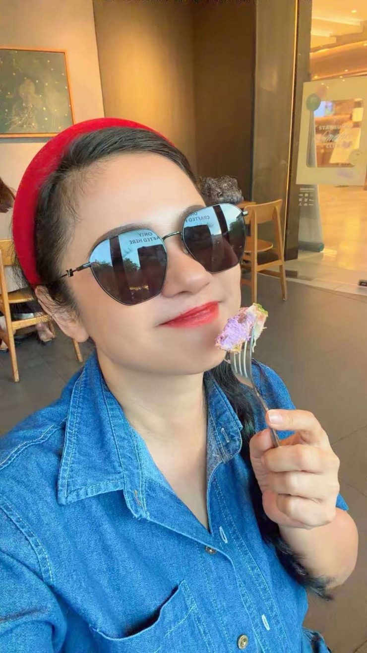 Việt Trinh có chế độ ăn lành mạnh . Ảnh: FBNV