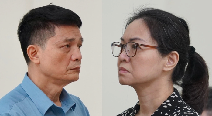 Bị cáo Nguyễn Thanh Phong và Trần Việt Nga tại phiên phúc thẩm