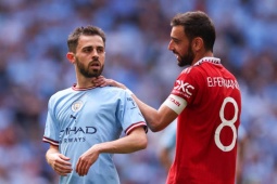 Tin mới nhất bóng đá trưa 25/5: Bruno Fernandes tri ân đồng hương Bernardo Silva