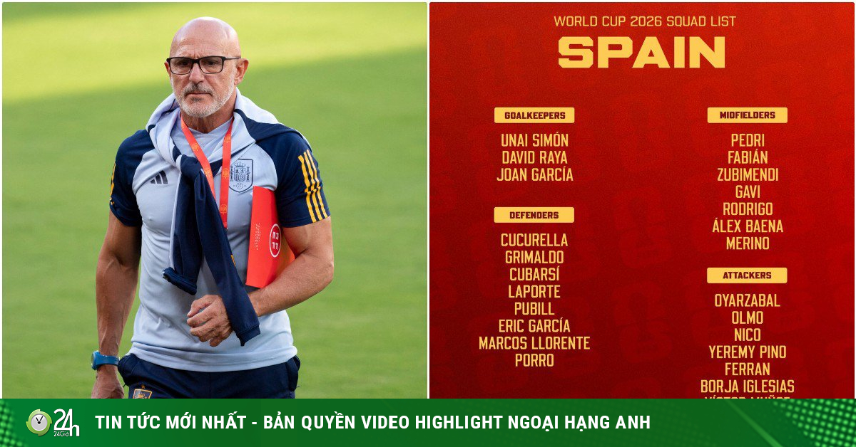 ĐT Tây Ban Nha công bố danh sách dự World Cup: Sạch bóng sao Real Madrid