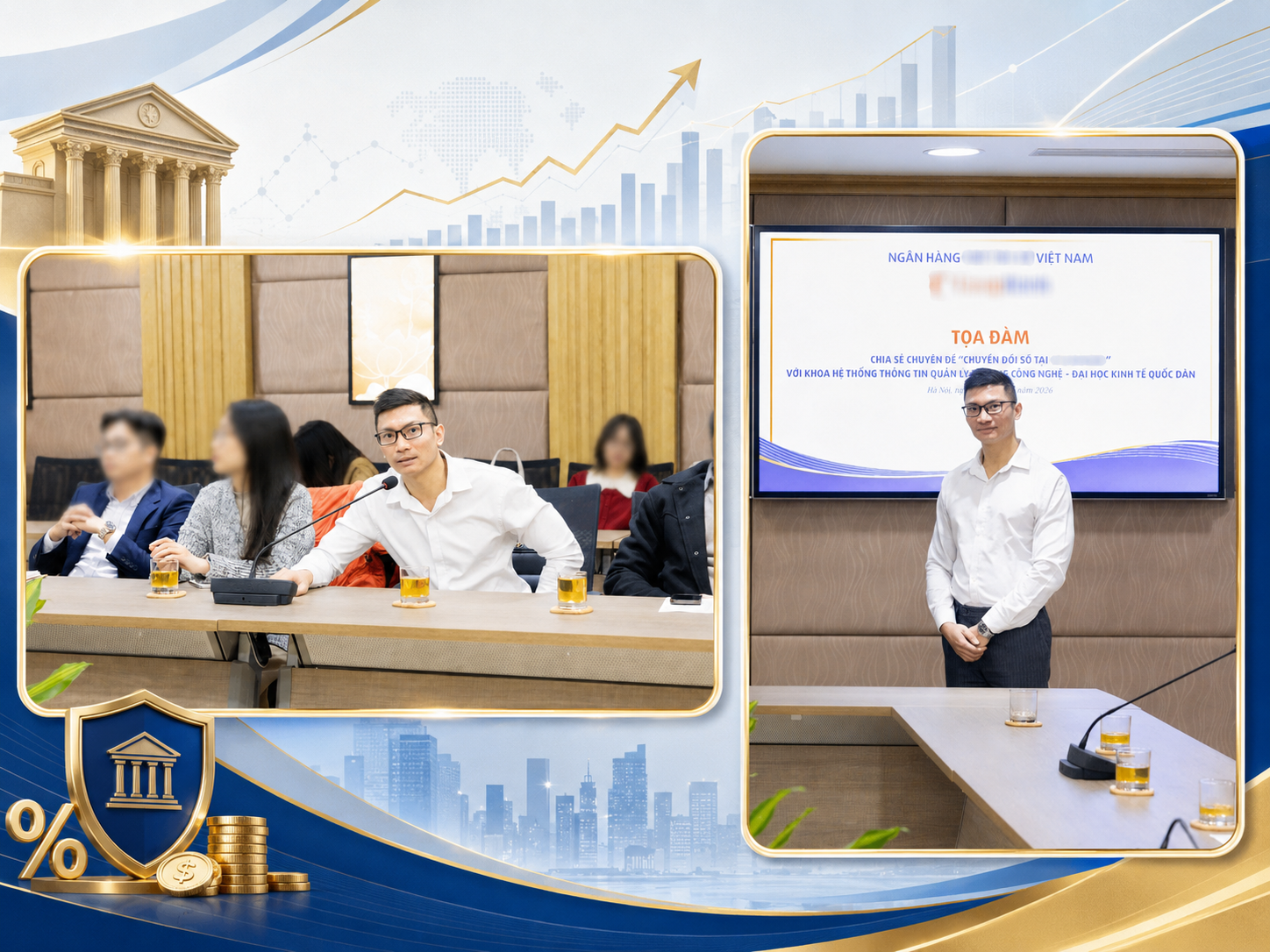 Anh Nguyễn Hoàng Anh cùng đội “Phanh” phát triển giải pháp AI hỗ trợ hành động phát triển bền vững.