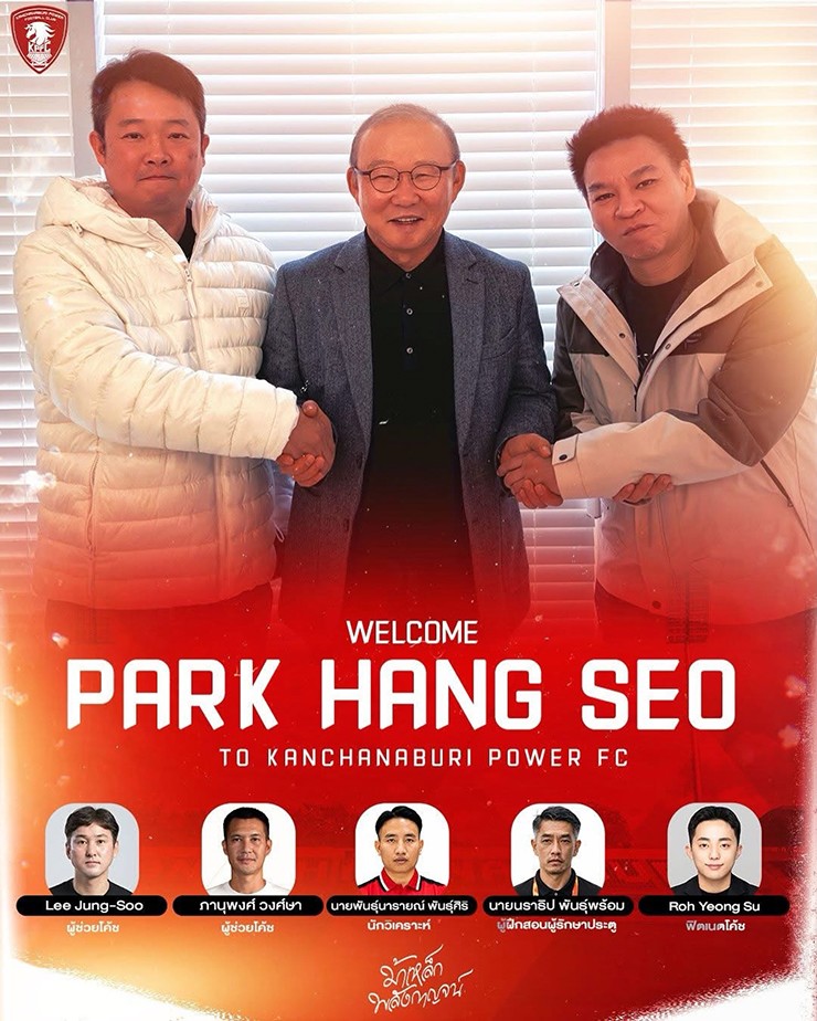 HLV Park Hang Seo chính thức dẫn dắt đội bóng của Thái Lan.