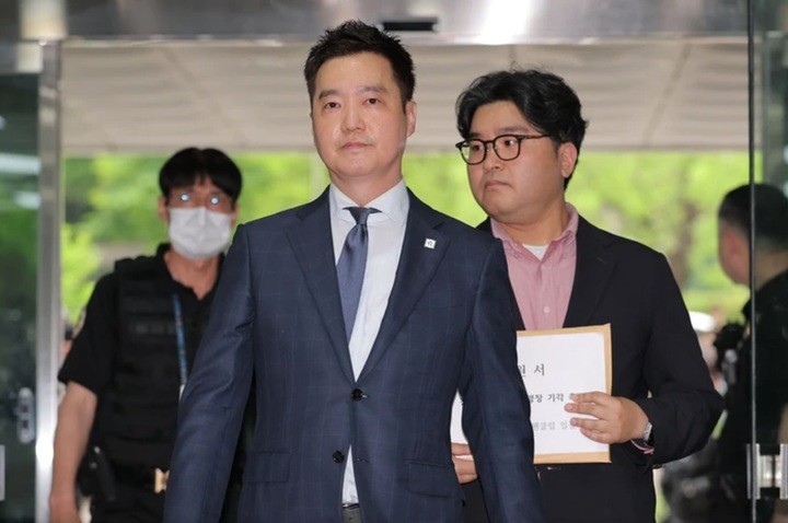 Kim Se Eui bị bắt hôm 26/5. Ảnh: Sports Seoul.