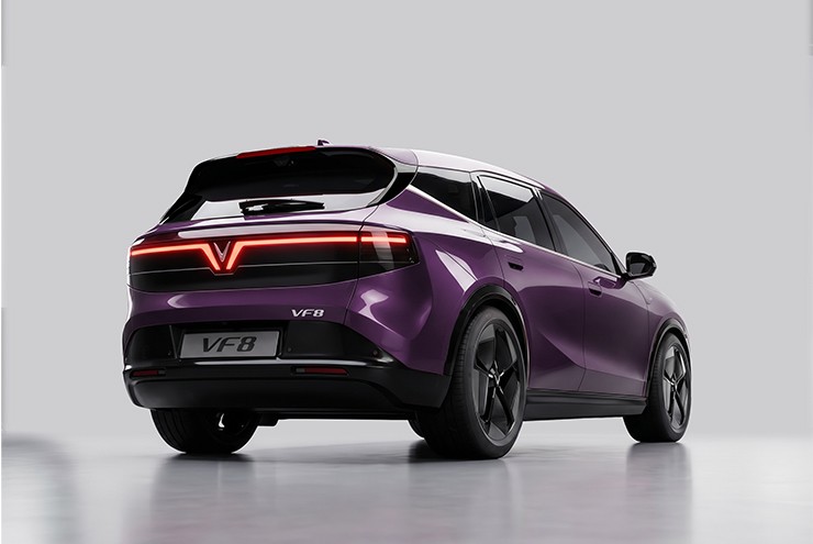Xe nổi bật với dải đèn LED hình cánh chim đặc trưng.