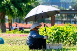 Người dân tìm đủ cách đối phó với cái nóng hơn 40 độ