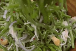 Rau muống trộn chua ngọt giải nhiệt ngày nắng nóng