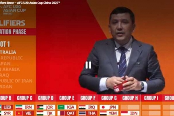 Kết quả bốc thăm vòng loại U20 châu Á 2026: U20 Việt Nam rơi vào bảng đấu khó
