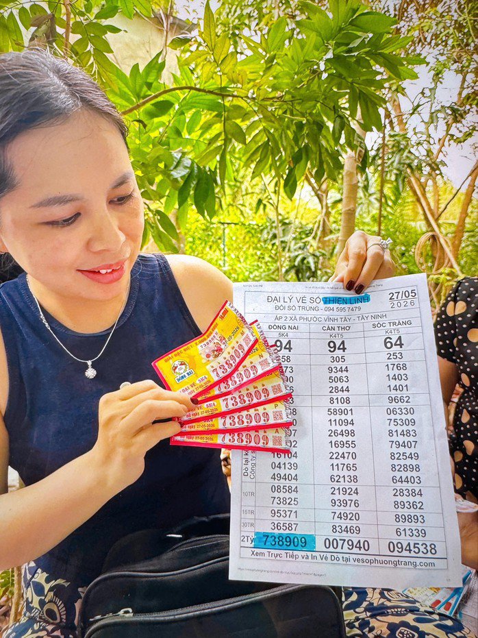 Giải độc đắc của vé số Đồng Nai trúng tại tỉnh Tây Ninh. Ảnh: ĐLVS Thiên Linh