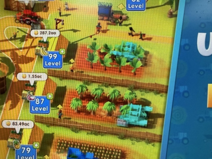 Nhiều game bắt cá, trồng cây thu hút trẻ.