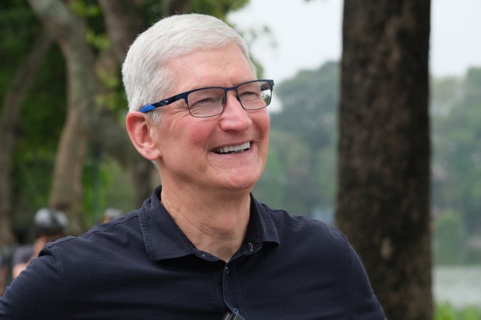 CEO Apple Tim Cook tại Hà Nội ngày 15/4/2024. Ảnh: Tuấn Hưng