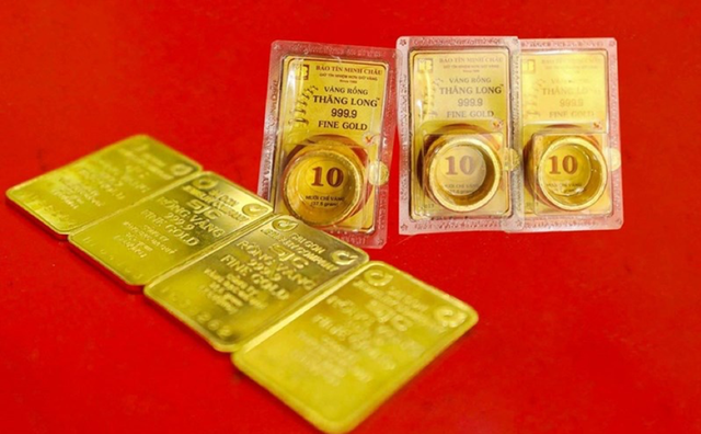 Giá vàng miếng SJC được Tập đoàn DOJI niêm yết ở ngưỡng 157-160 triệu đồng/lượng