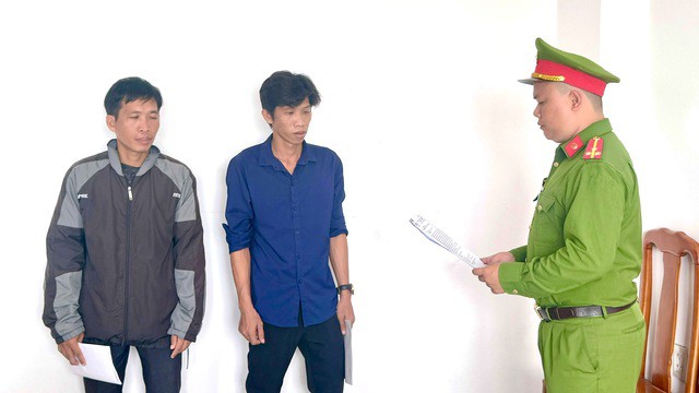 2 bị can Nguyễn Văn Độ, Nguyễn Kim Hên. Ảnh: Công an tỉnh An Giang