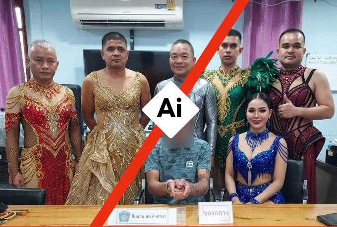Bức ảnh được tạo bởi AI do đồn cảnh sát Tha Luang, Thái Lan đăng tải. Ảnh: Đồn cảnh sát Tha Luang