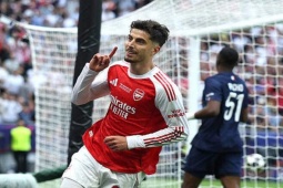 Havertz sút trái phá vọt qua đầu thủ môn PSG, mang duyên chung kết Cúp C1 cho Arsenal