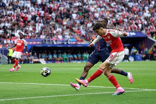 Chỉ sau 6 phút Arsenal đã vượt lên sau pha chớp thời cơ của Kai Havertz