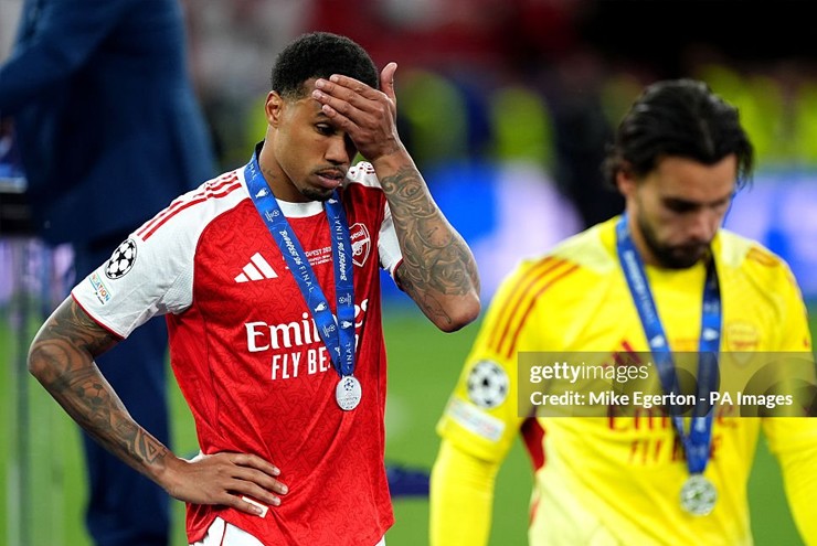Arsenal & giấc mơ Cúp C1 tưởng gần nhưng vẫn quá xa vời, Gabriel chịu nỗi đau khó nguôi