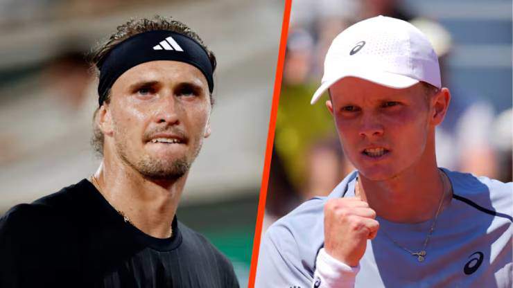 Khi 2 đối thủ khó chịu nhất (Sinner, Djokovic) đã bị loại, cơ hội vàng cho Zverev (áo đen) giành Grand Slam đầu tiên