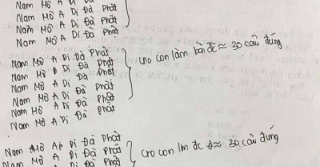 Tờ giấy nháp "cầu điểm cao" gây chú ý của sĩ tử thi vào lớp 10