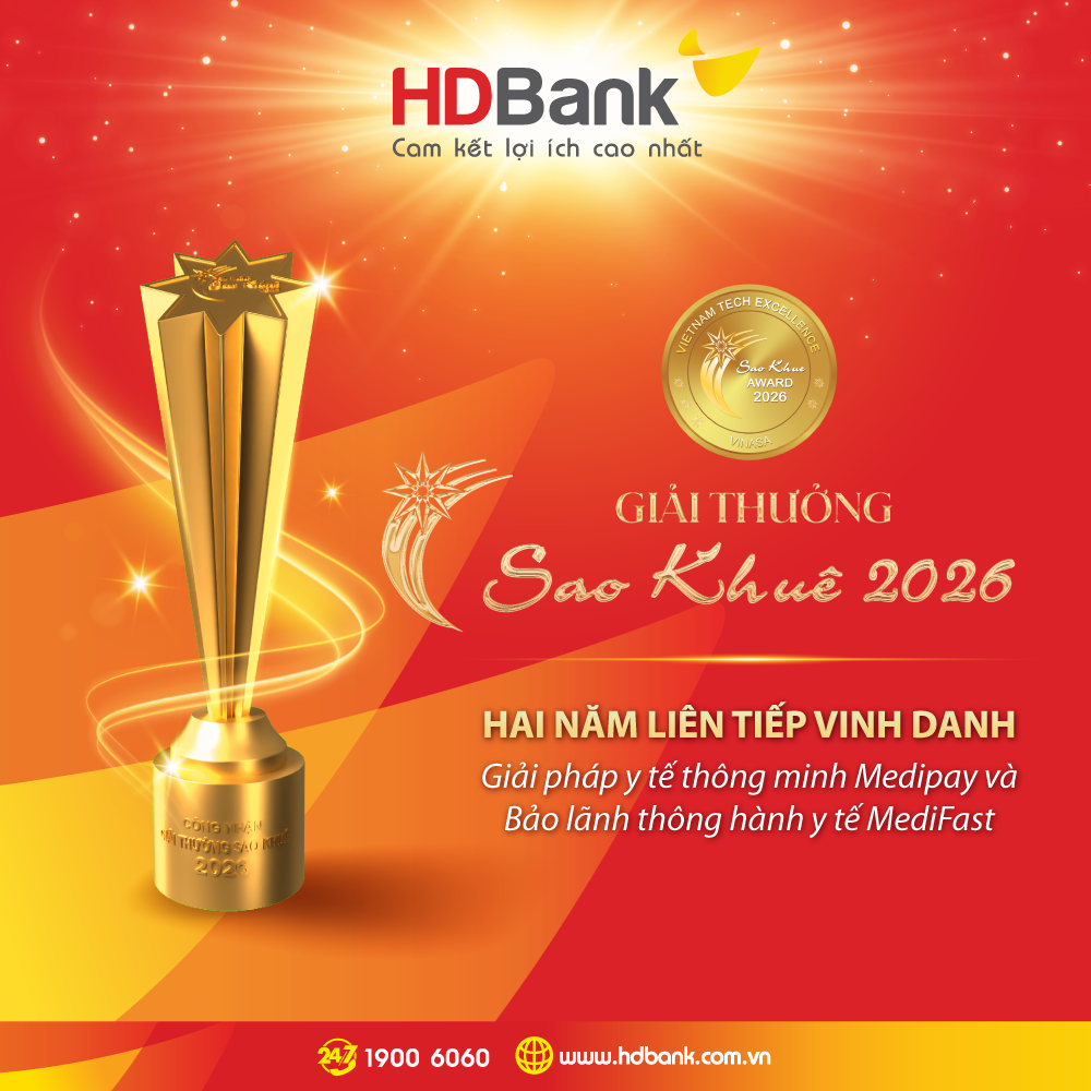 MediPay và MediFast của HDBank xuất sắc vượt qua nhiều đề cử để được vinh danh là giải pháp tối ưu nhất ở hạng mục Công nghệ tài chính (Fintech).