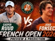 Tennis đỉnh cao Roland Garros: Ruud đấu "thần đồng" Fonseca, Zverev đua vô địch