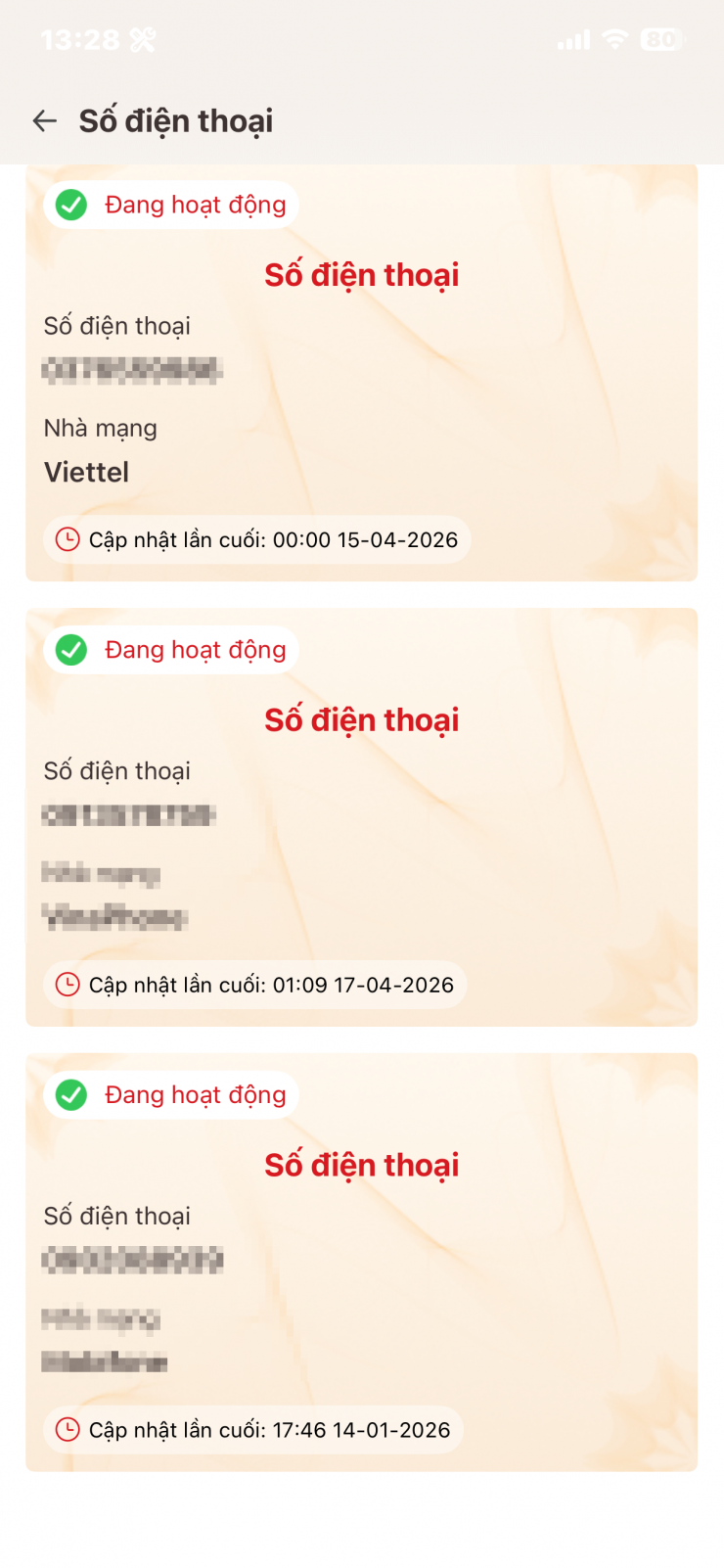 Màn hình hiển thị việc xác nhận SIM đang sử dụng đã hoàn thành. Ảnh chụp màn hình